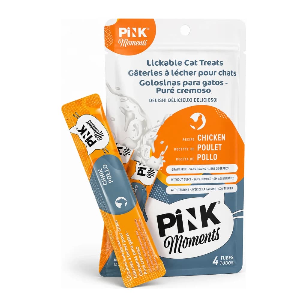 Pink Snacks saludables para gato Pollo (paquete de 4)