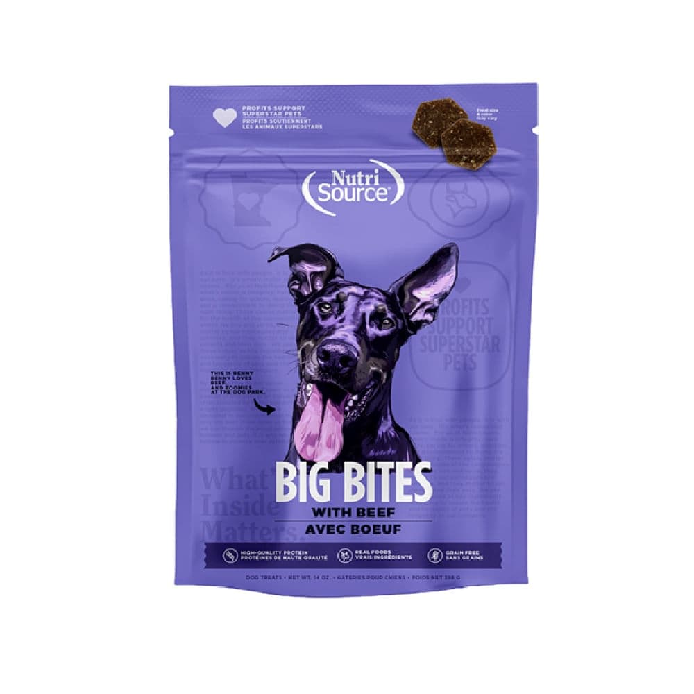 NutriSource GrFre Big Bites Beef 397 g